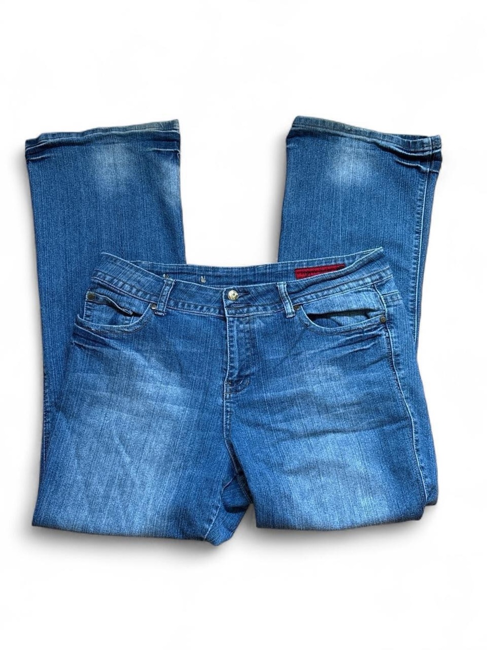 Vintage Y2K Vigoss Bootcut Jeans // Rhinestone Flap Pocket Denim